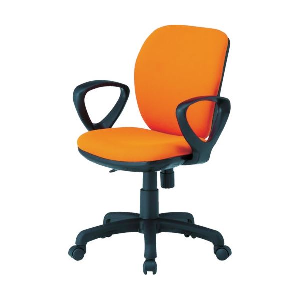 藤沢工業 オフィスチェア ループ肘付 オレンジ FST-77A-OR 1脚 組立品|日本茶と健康茶のお店いっぷく茶屋