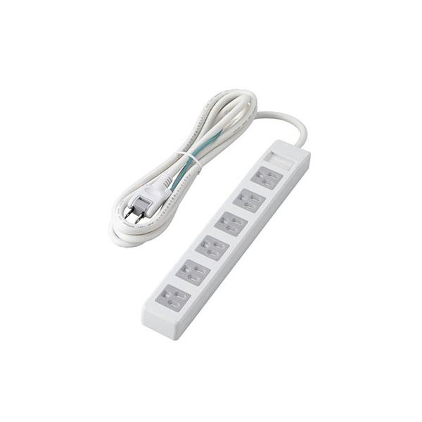 （まとめ） エレコム 3pin水道栓/ホコリシャッター付/6個口/2.5m/白いこと T-T1C-3625WH 【×2書き割り】
