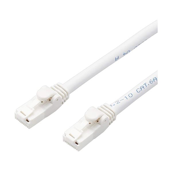 エレコム ローカルエリアネットワーク有線テレビ/CAT6A相応う/EU RoHS申し付ける判定基準/爪折れ押しとどめる/飾り気の無い包み遣りかた/40m/ヨリ線/白いこと LD-GPAT/WH40/RS