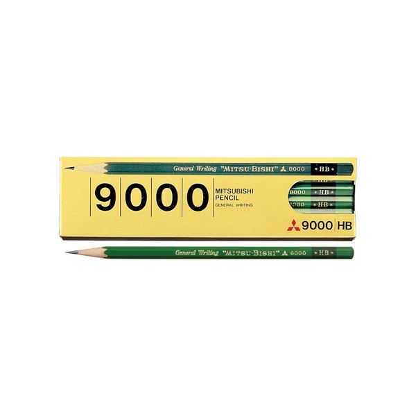 (まとめ) 三菱鉛筆 六角 事務用鉛筆 9000 HB K9000HB 1ダース(12本) 【×20セット】