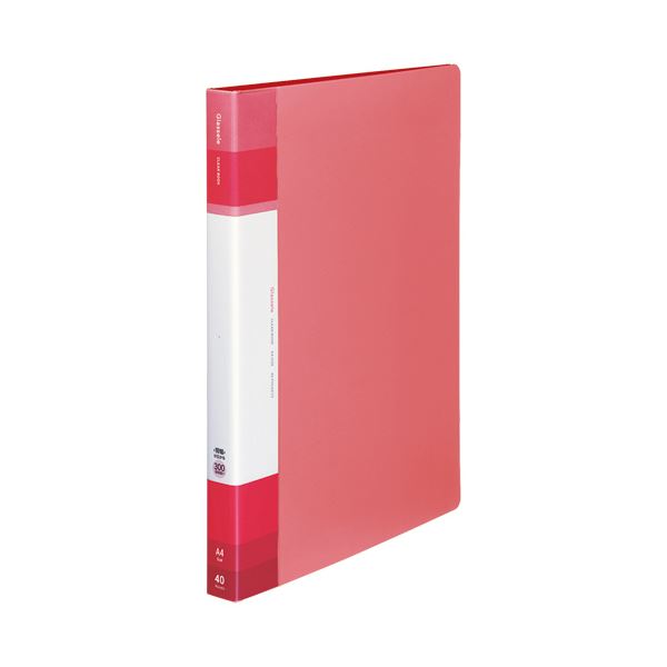 （まとめ）コクヨ 読みやすい書き付け（Glassele） くっ付ける式・背衣嚢 A4タテ 40衣嚢 コーラルサクラ色 ラ-GLB40P 1冊 【×10仕掛ける】