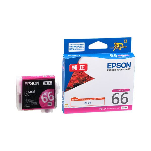(まとめ) エプソン EPSON インキ薬莢 マゼンタ ICM66 1個  【×10仕掛ける】