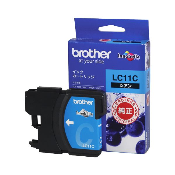(まとめ) ブラザー BROTHER インクカートリッジ シアン LC11C 1個 【×10セット】