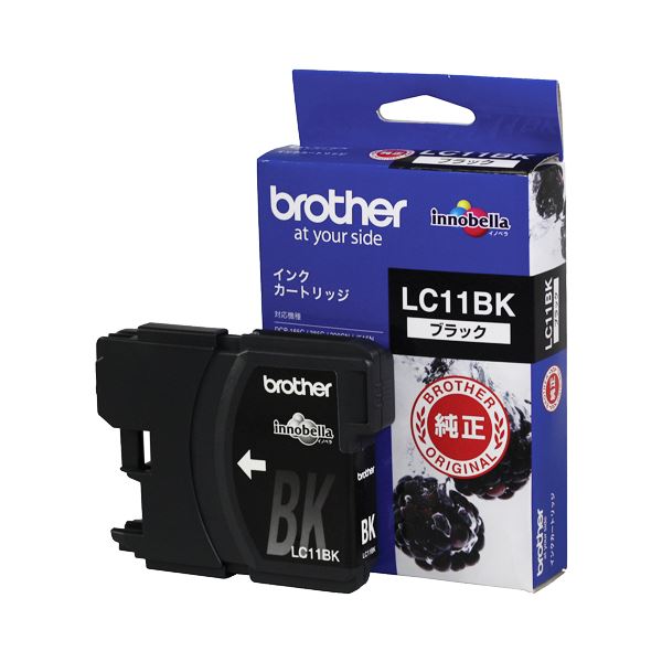 (まとめ) ブラザー BROTHER インクカートリッジ 黒 LC11BK 1個 【×10セット】