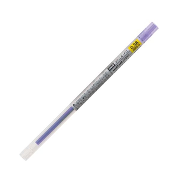 (まとめ) 三菱鉛筆 ゲルインクボールペンスタイルフィット 替芯 0.38mm バイオレット UMR10938.12 1セット（10本） 【×10セット】