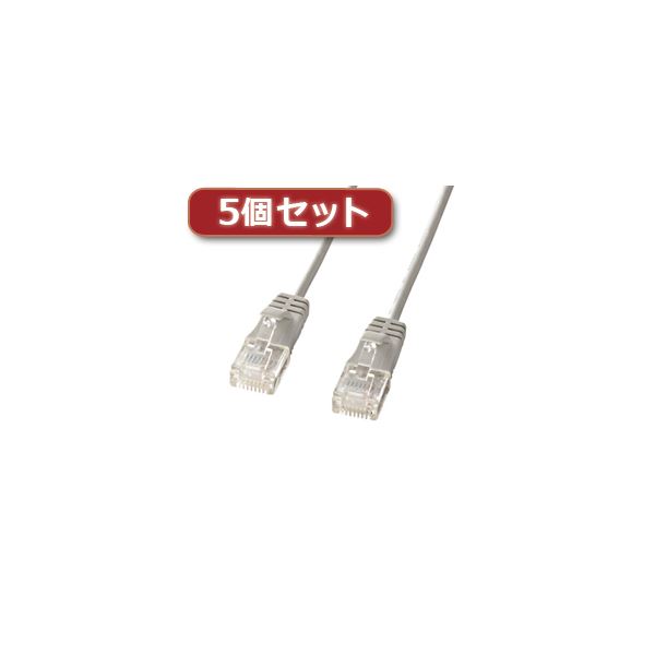 5個仕掛ける サンワサプライ 範疇6標準尺度極細ローカルエリアネットワーク有線テレビ （点火装置薄墨色、10m） KB-SL6-10X5