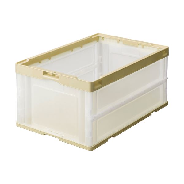 TANOSEE 折りたたみ入れもの 50L 象牙色/澄み切った 1仕掛ける（10台）