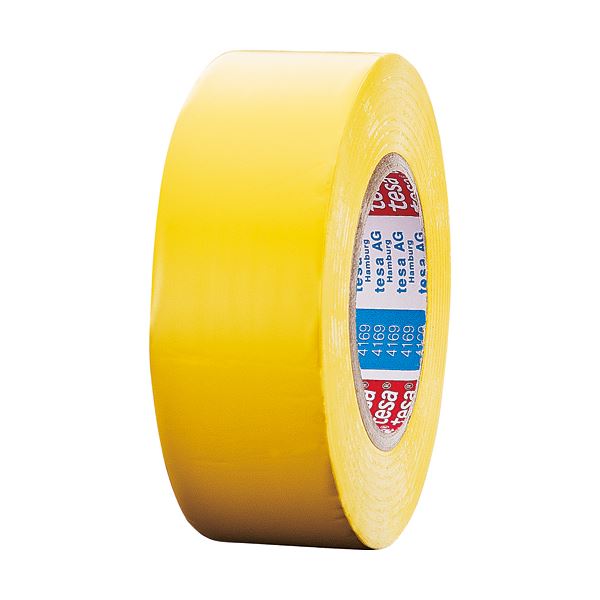(まとめ) テサテープ ラインテープ 50mm×50m 黄 4169PV8-50キ 1巻 【×5セット】