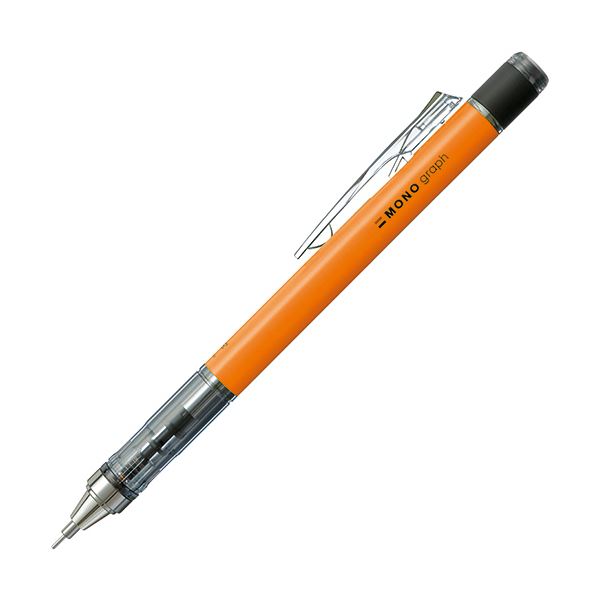 (まとめ) トンボ鉛筆 シャープペンシルモノグラフネオン 0.5粍 （軸色：ネオンオレンジ色） DPA-134D 1本  【×30仕掛ける】