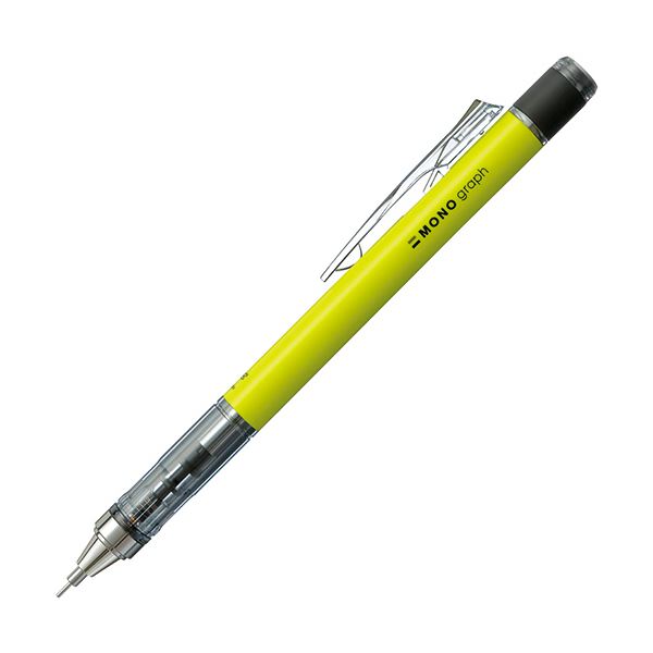 (まとめ) トンボ鉛筆 シャープペンシルモノグラフネオン 0.5粍 （軸色：ネオン黄色） DPA-134C 1本  【×30仕掛ける】