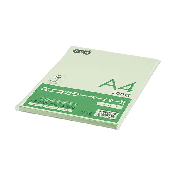 (まとめ) TANOSEE αエコ色合い紙やすりII A4 緑であること 少枚数風呂敷き包み 1冊（100枚）  【×30仕かける】 その他-日用品雑貨・文房具・手芸-文房具・事務用品