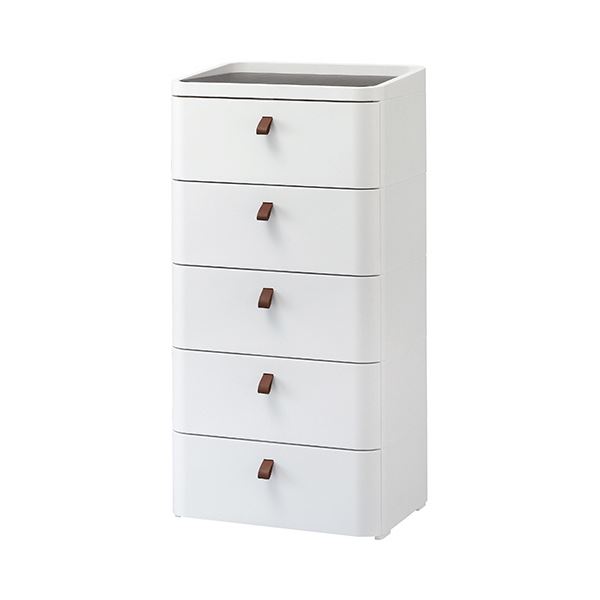 サンカ ロイヤルドロアー 5段RD-545WH／DBR 1個 インテリア・寝具・収納-オフィス家具-その他
