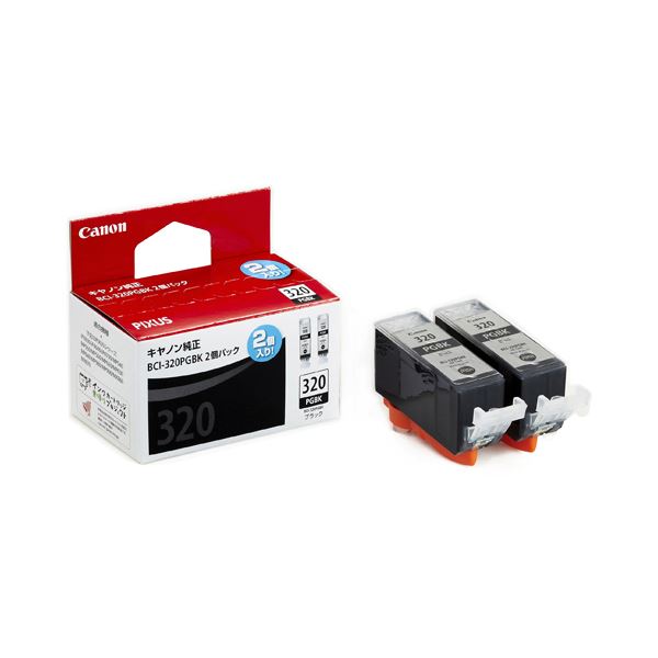 (まとめ) キヤノン Canon インキ貯蔵タンク BCI-320PGBK2P 黒いこと 3333B004 1箱（2個）  【×10仕掛ける】