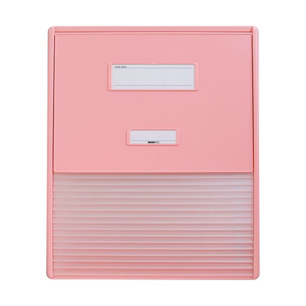 リヒトラブ カラーカードインデックスA3(A4タテ2面)16ポケット ピンク HC114C-4 1冊