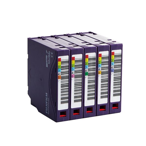 富士フイルム LTO Ultrium7資料薬莢 バーコード付け紙(縦型)付 6.0結核症 LTO FB UL-7 OREDPX5T1容器に並べる(5巻)