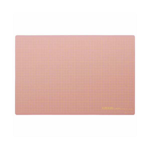 (まとめ) ライオン事務器 カッティングマットKIRIKIRI 再生PVC製 450×300×1.2mm ピンク CM-45K 1枚 【×10セット】