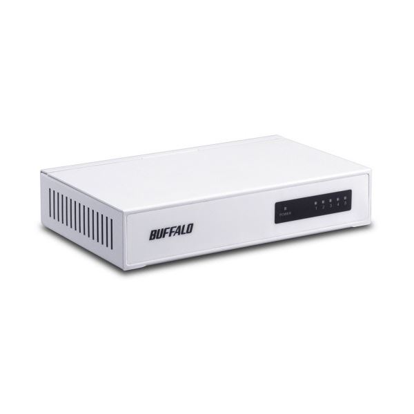(まとめ）バッファロー 10/100M対応スイッチングハブ 金属筐体 電源内蔵 5ポート ホワイト LSW4-TX-5NS/WHD 1セット(3台)【&times;3セット】｜日本茶と健康茶のお店いっぷく茶屋