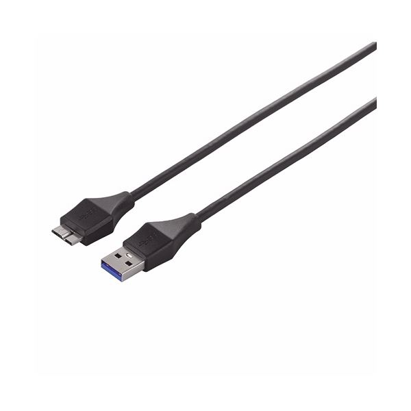 （まとめ）緩衝装置置き目 ユニバーサルコネクタUSB3.0 (A)牡-micro(B)牡 黒いこと 1m BSUAMBSU310BK 1本【×3仕掛ける】