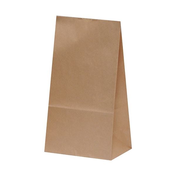 (まとめ) パックタケヤマ 角底袋 未晒 無地 H4粍 XZT00381 1風呂敷き包み(100枚) 【×20仕掛ける】