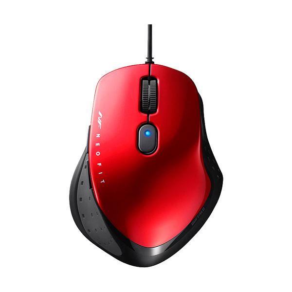 (まとめ) 緩衝装置置き目 有線 BlueLED5名取り草 ネオフィットマウス M大きさ 赤いこと BSMBU510MRD 1個 【×10書き割り】