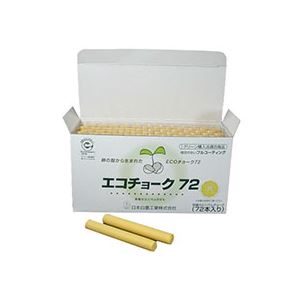(まとめ) 日本チョーク エコ車輪止め72 黄 ECO-4 1箱（72本）  【×10仕掛ける】