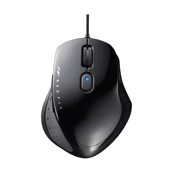 （まとめ）緩衝装置置き目 有線 BlueLED5名取り草 ネオフィットマウス M大きさ 黒いこと BSMBU510MBK 1個【×3仕掛ける】
