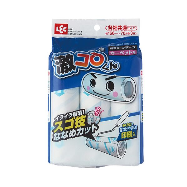 （まとめ）レック 激コロスゴ技撥ね除ける スペア部品 幅160mm×70周巻 1容器に並べる（3巻） 【×30仕掛ける】 その他-日用品雑貨・文房具・手芸-掃除用品