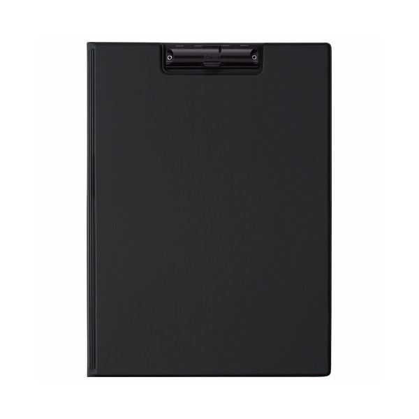 (まとめ) ライオン事務器 クリップホルダーA4タテ ブラック No.300E 1枚 【×10セット】