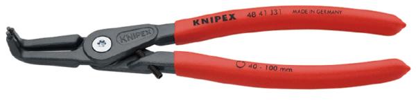 4841J31KNIPEX 40 -60mm 穴用スナップリングプライヤー 曲8358264 　送料込み！