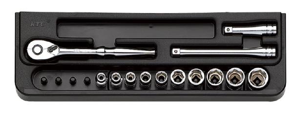 KTC TB210 (6.3SQ) ソケットレンチセット (ミリ) 【1/4′′SQソケットレンチセット】 000011030002 　送料込み！