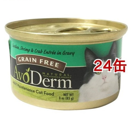 アボ ダーム 猫缶 セレクトカット サーディン エビ 85g 24コセット キャットフード 在庫処分