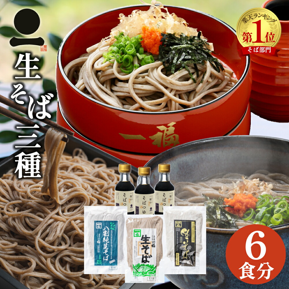 父の日 ギフト プレゼント 生そば 高級 食べ物 蕎麦 そば 出雲そば【3つの味生そば詰合せ】6食分 つゆ付き 二八そば 石臼挽き 自家製粉 ご挨拶 内祝 送料無料 お取り寄せ グルメ ざる 贈答用 お祝い 長寿祝い 日本三大そば 島根