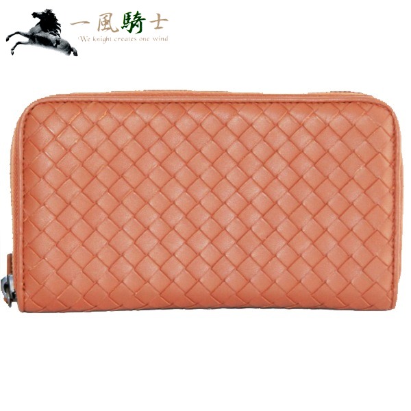 スタート Bottega Veneta ボッテガヴェネタ メンズ財布 中古 スーパーsale商品多数出品中 ラウンドファスナー長財布 イントレチャート ラムスキン ブラウン 一風騎士 3月4日 00 一風騎士