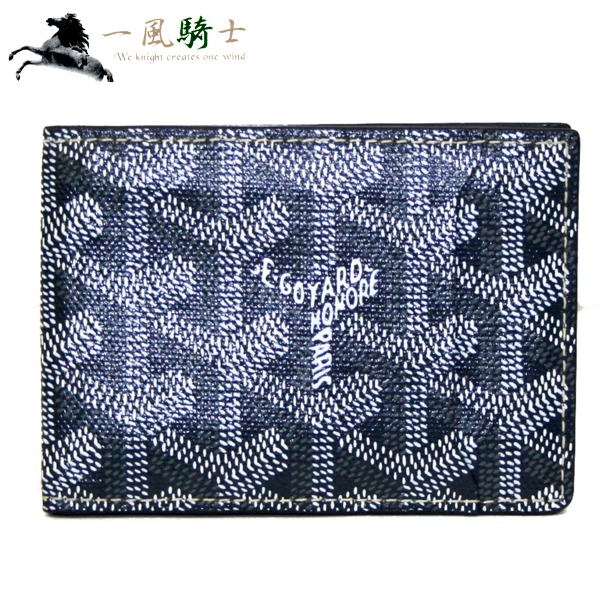 カードケース ヘリンボーン Pvc レザー グレー 一風騎士 一風騎士 Goyard 中古美品 ゴヤール 名刺入れ Br 中古