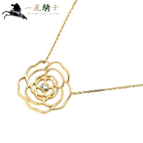 3973 中古 Chanel シャネル カメリア 首輪 K18yg 1p金剛石 Chanel 750 シャンデリヤ 華 椿 アクセサリー 銘柄宝飾品 Olc54 Fr