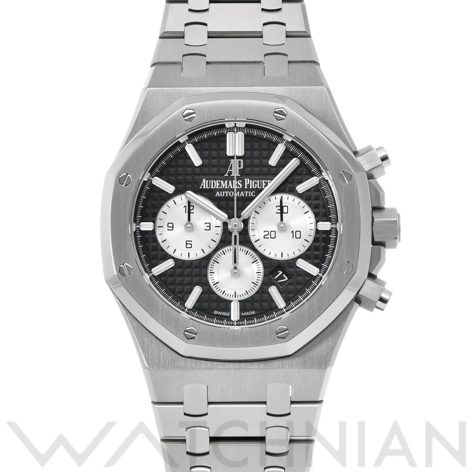 中古 オーデマ st Oo 12st 02 Audemars Piguet クロノグラフ シルバー ピゲ ブラック メンズ ロイヤルオーク 腕時計 超定番 ピゲ