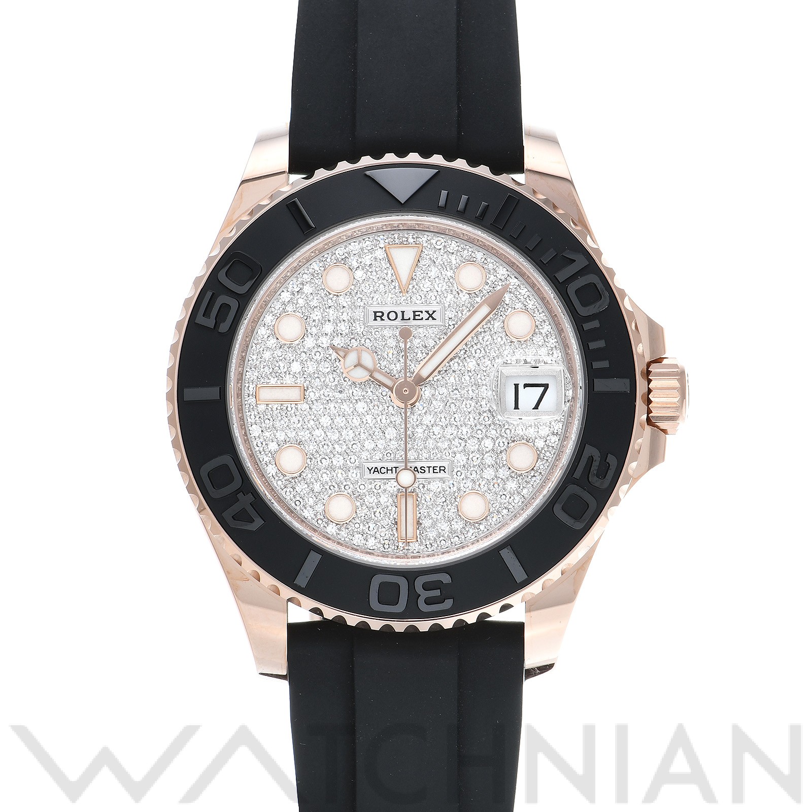【エントリーで最大P42倍マラソン!ポイント2倍7/5まで】【未使用品】 ロレックス ROLEX ヨットマスター 37 268655 ランダムシリアル パヴェダイヤモンド ユニセックス 腕時計