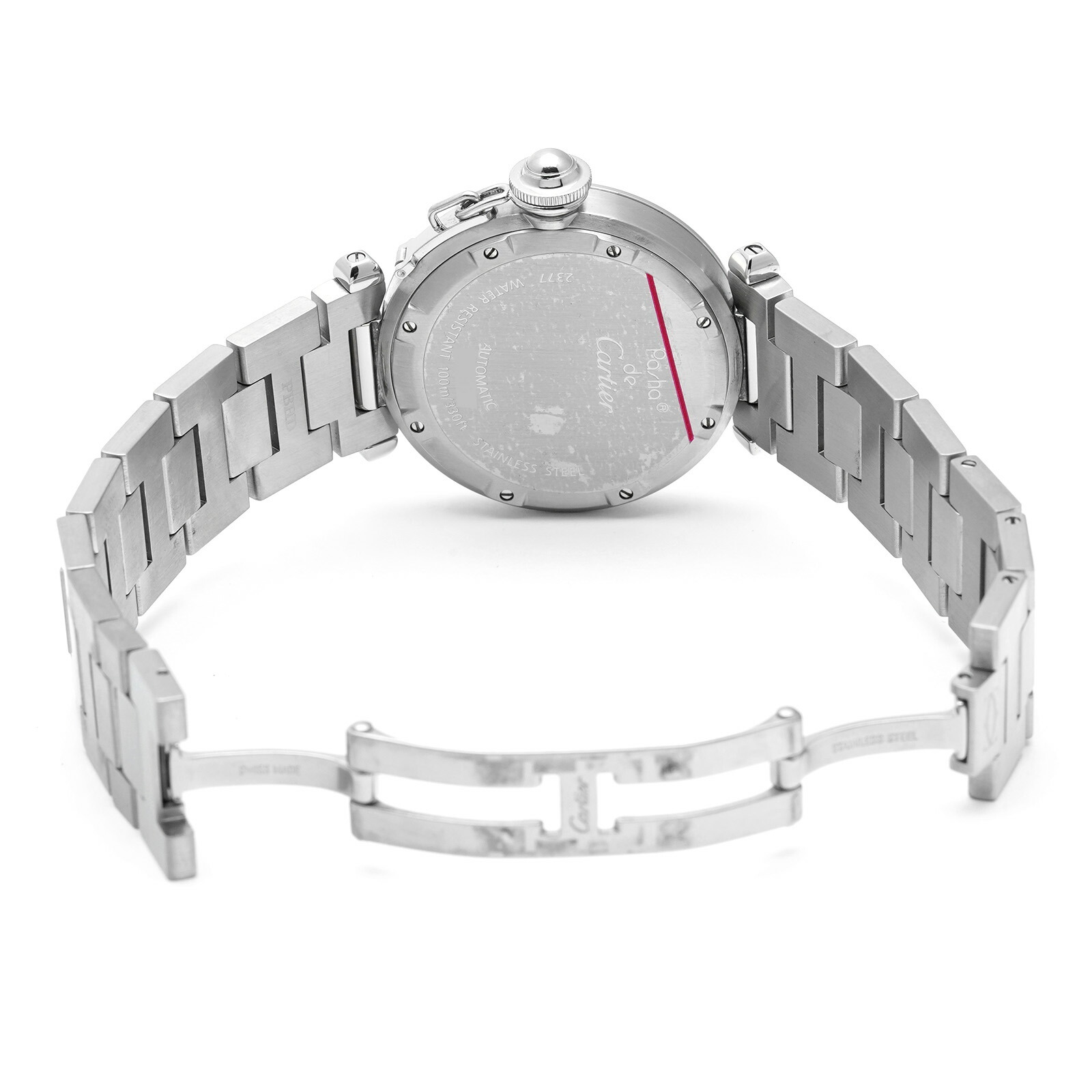 【中古】カルティエCARTIERパシャCメリディアンGMTW31029M7シルバーユニセックス腕時計