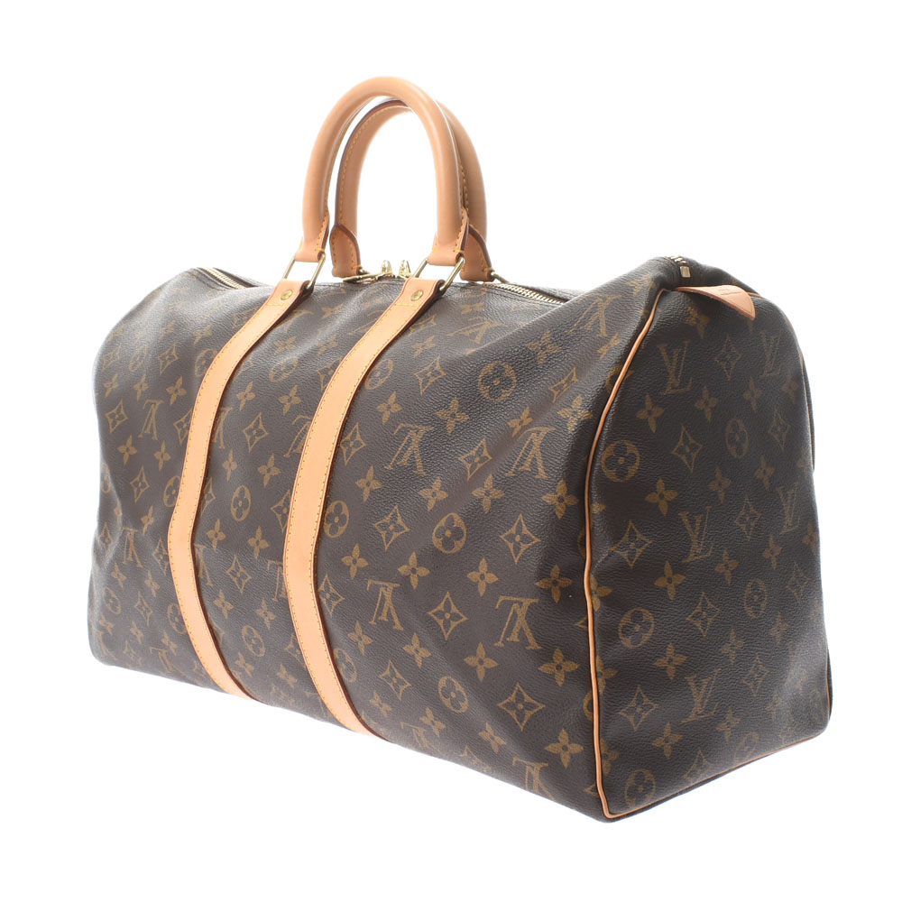 LOUIS VUITTON ルイヴィトン モノグラム キーポル45 ブラウン M41428