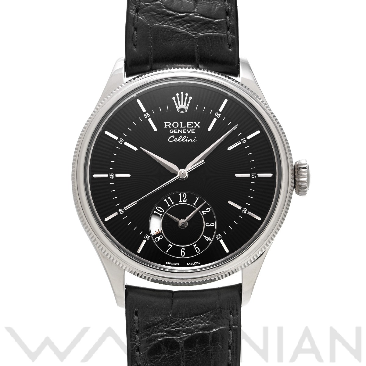 【中古】ロレックスROLEXチェリーニデュアルタイム50529ランダムシリアルブラックメンズ腕時計