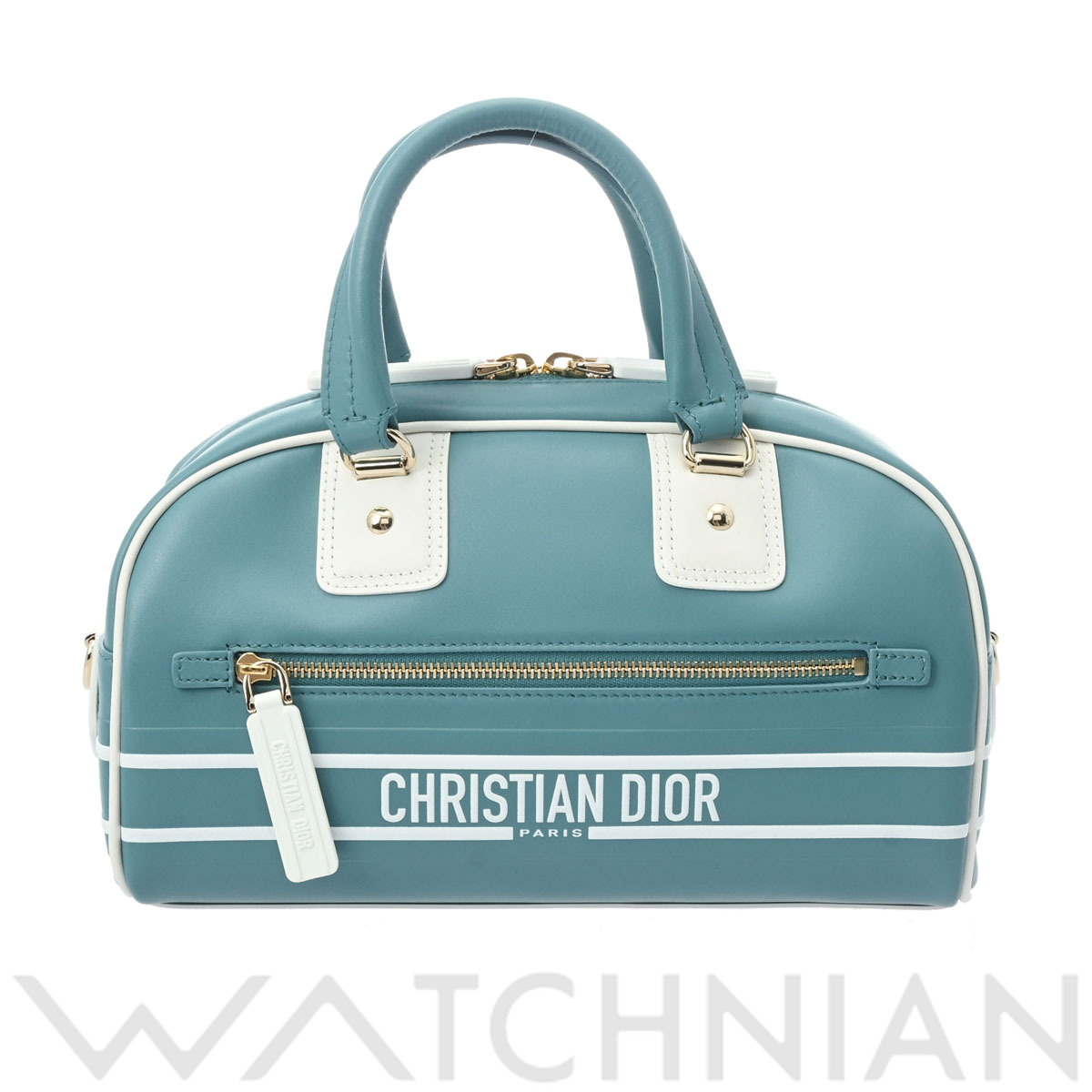 ディオール Dior ヴァイブ スモール ボウリングバッグ ターコイズ/ホワイト M6209OOBR レザー レディース ハンドバッグ ディオール ハンドバッグ バック ブランド 【ローン48回払い無金利】【中古】