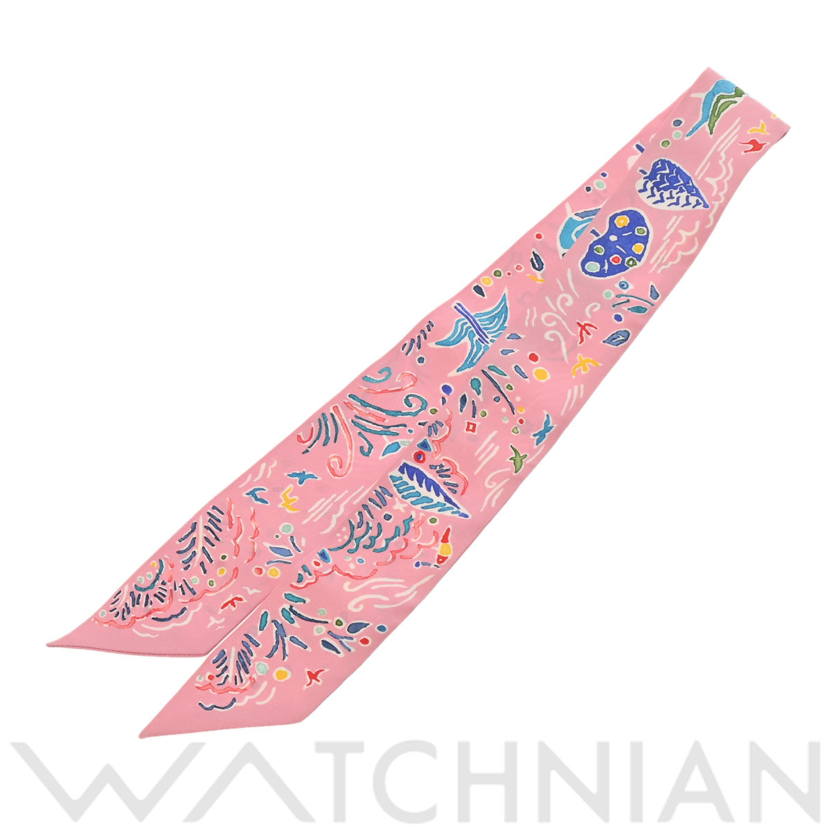 エルメス HERMES ツイロバート・エドワード・リー ISORA DI PRIMAVERA サクラ色/青色 063755S 絹地100％ レディース えり巻き エルメス 【貸し付け金36回払い無利子】【新品】