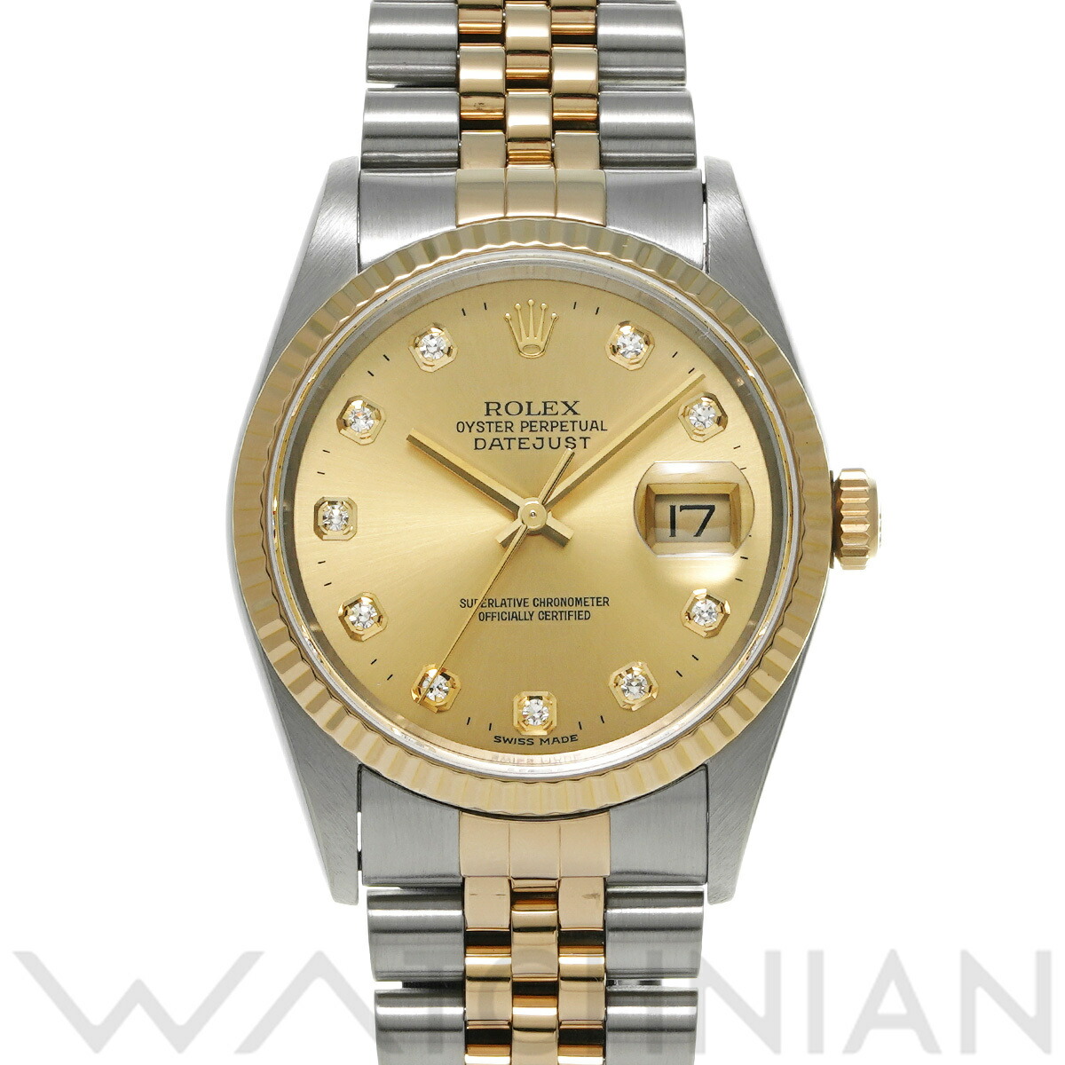 あ*ち様 ROLEX ロレックス デイトジャスト 16233 L549515 メ ロレックス デイトジャスト 16233 ブラックタペストリーダイアル