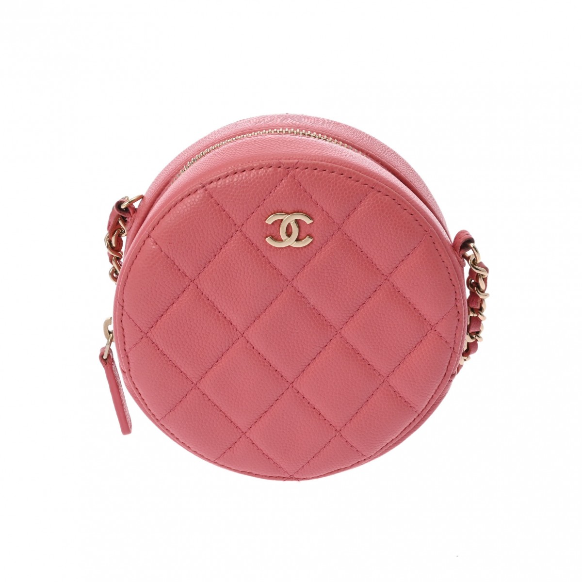 【～5/27 最大限度5万円引き換え証】シャネル CHANEL ラウンド チェーン店クラッチペダル サクラ色 A70657 キャビア素はだ レディース ショルダーバッグ chanel シャネル 御徒面子 うしろ側 ブランド名 【貸し付け金48回払い無利率】【中古】