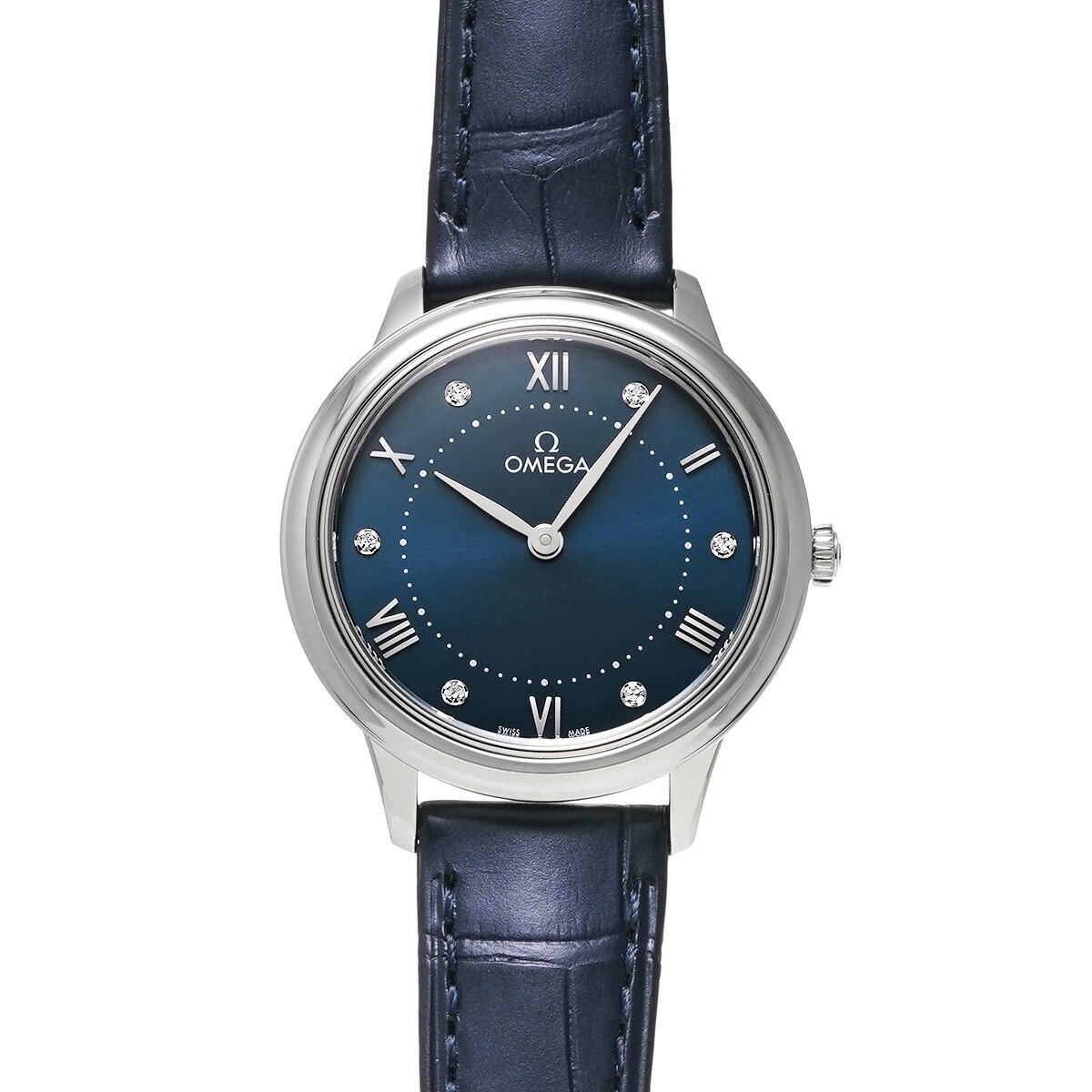 オメガ OMEGA デ・ビル プレステージ クォーツ 434.13.30.60.53.001 ブルー/ダイヤモンド レディース 腕時計 オメガ 時計 高級腕時計 ブランド 【ローン48回払い無金利】【未使用】