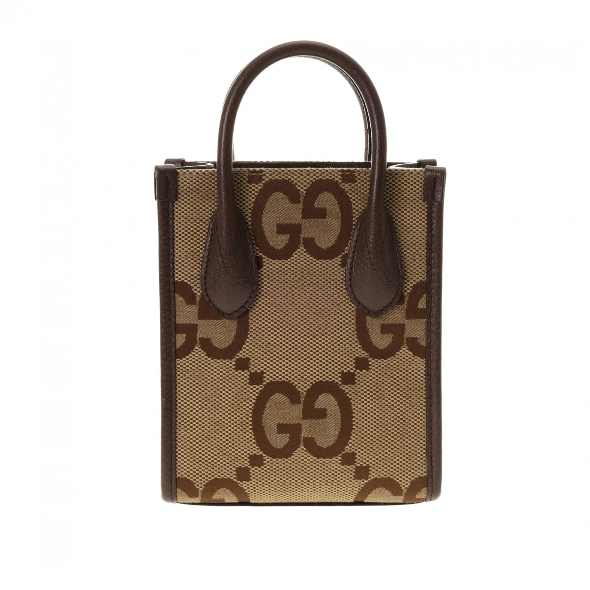 グッチ GUCCI ジャンボGG ミニ トートバッグ 2WAY ベージュ/ブラウン 699406.498879 GGキャンバス/レザー レディース トートバッグ グッチ トートバッグ バック ブランド 【ローン48回払い無金利】【中古】｜ウォッチニアン ブランド品専門店 135,800円