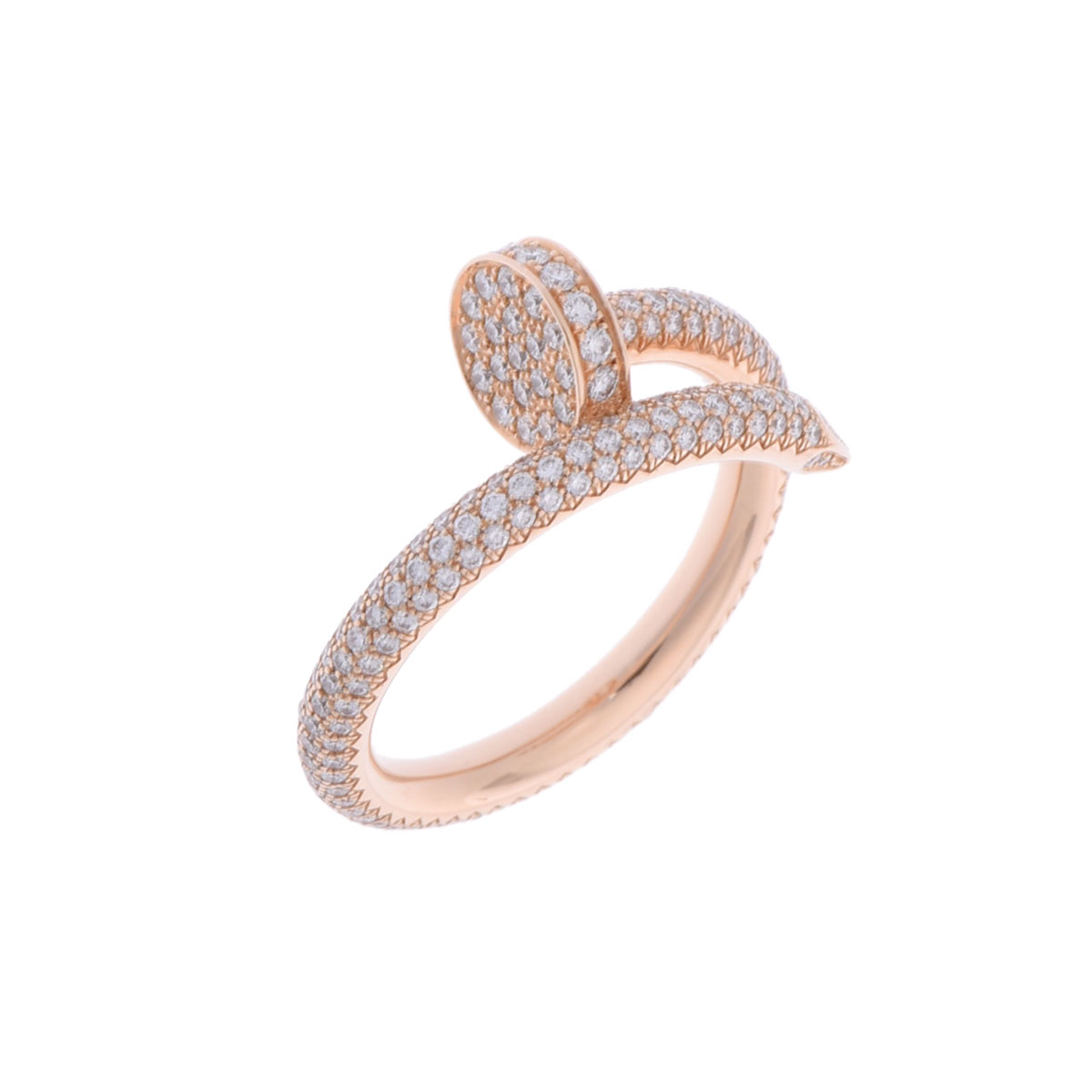 カルティエ CARTIER ジュストアンクル リング #52 フルパヴェ CRN4748652 K18ピンクゴールド PG ダイヤモンド レディース リング・指輪 カルティエ 【ローン36回払い無金利】【中古】