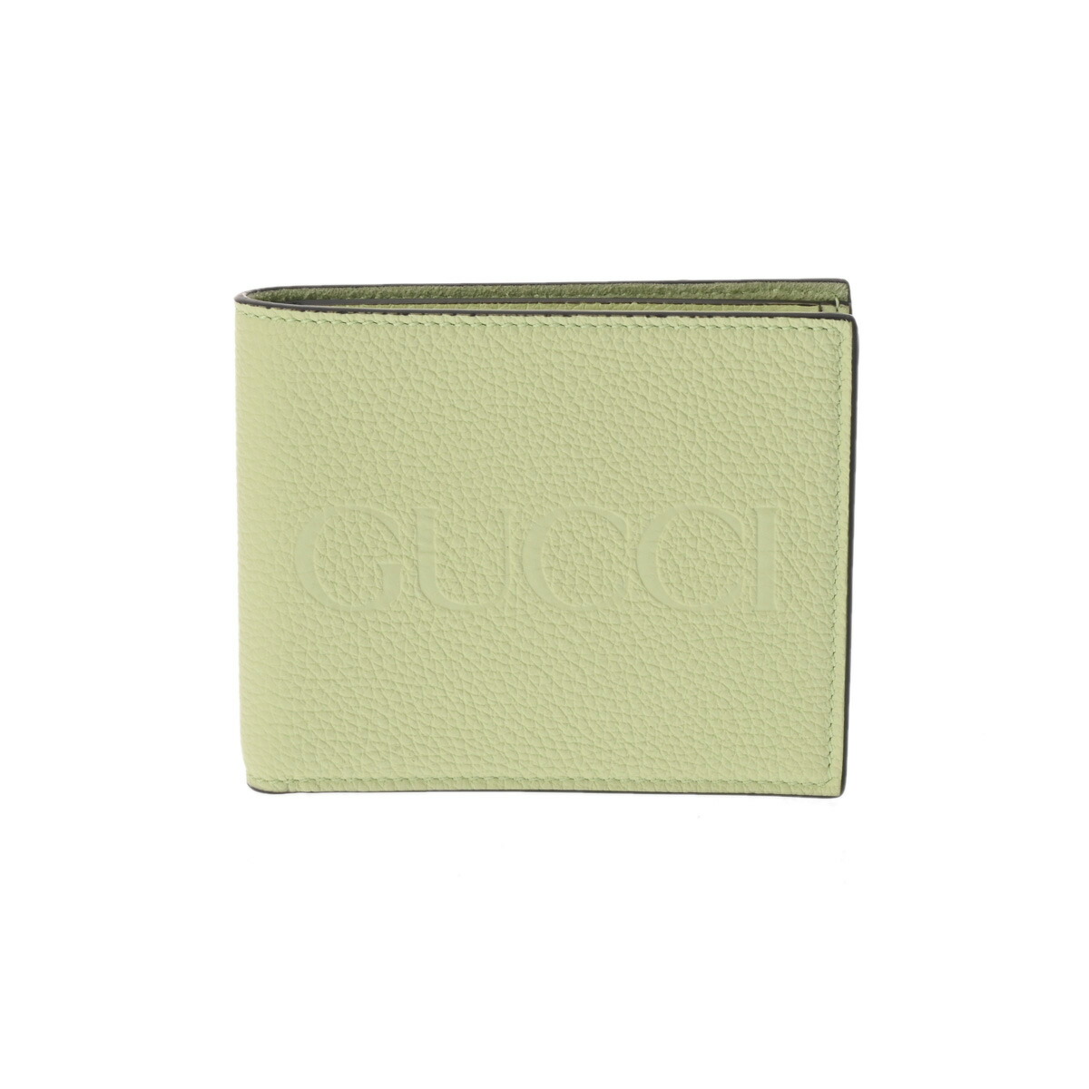 グッチ GUCCI 緑であること 658681 エンボスレザー レディース 二つ折り紙入れ グッチ 紙入れ ブランド名 【貸し付け金48回払い無利子】【中古】