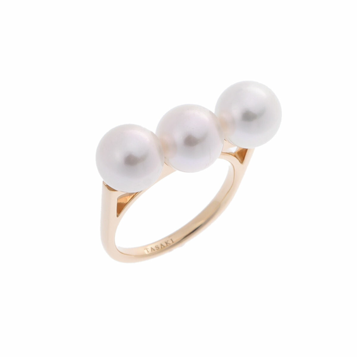 楽天市場】タサキ バランス エラ リング 真珠 K18YG パール:8.0mm 10号
