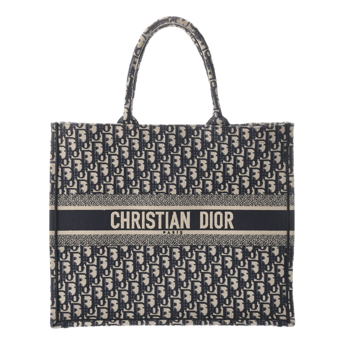 DIOR オブリーク ラージ キャンバス ブックトートバッグ M1286ZRIW ネイビー (193496